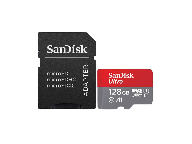 Sandisk  Ultra Android microSDXC 128GB + SD Adapter + Memory Zone App 100MB/s A1
