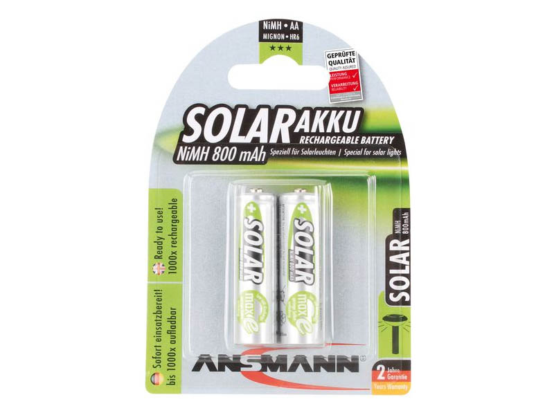 ANSMANN Mignon - AA size - Pack of 2,NiMH Rechargeable Batteries