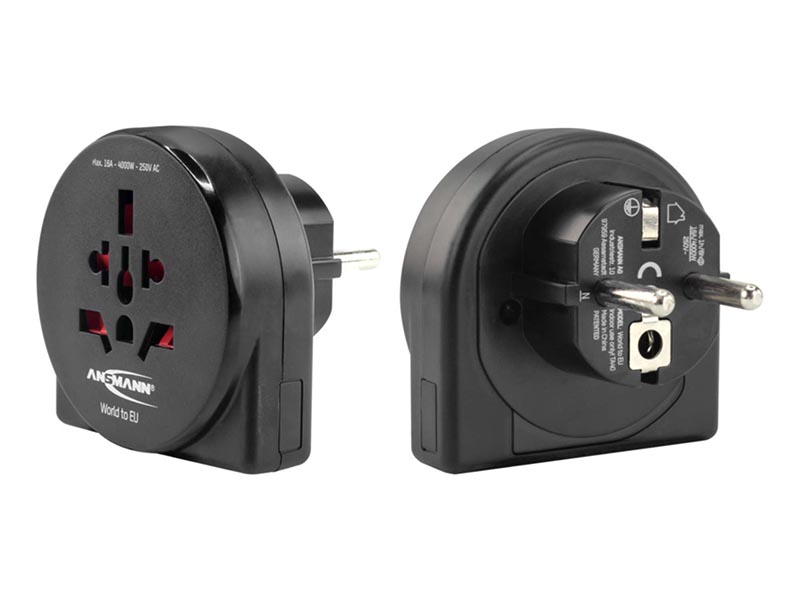 ANSMANN Travel Adaptor World to EU - NEW,Travel Power,Travel Adaptors & Accessories