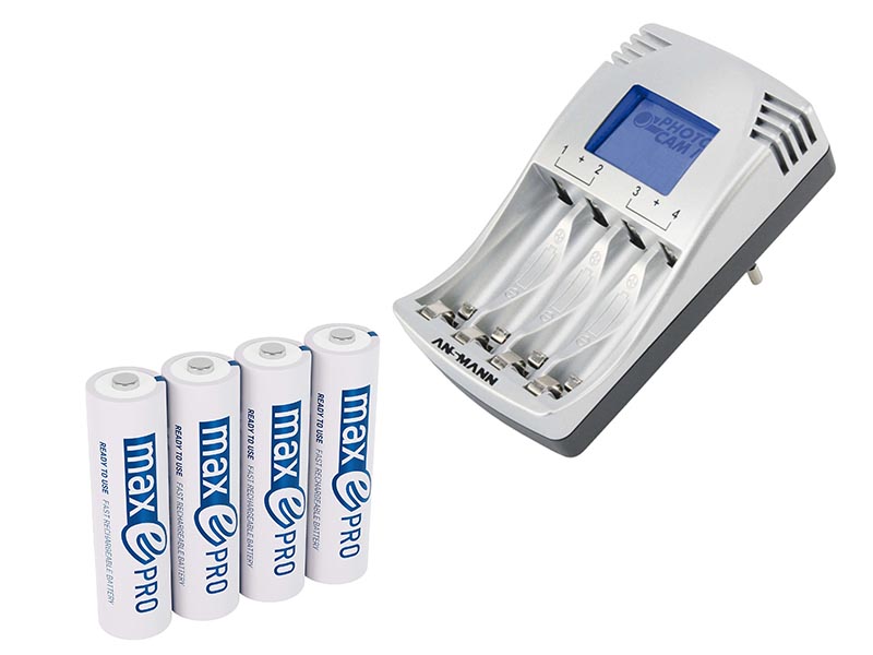 ANSMANN PC IV UK - NEW(Inc. 4 x Max e Pro High Performance AA Cells),Consumer Battery Chargers,Photo