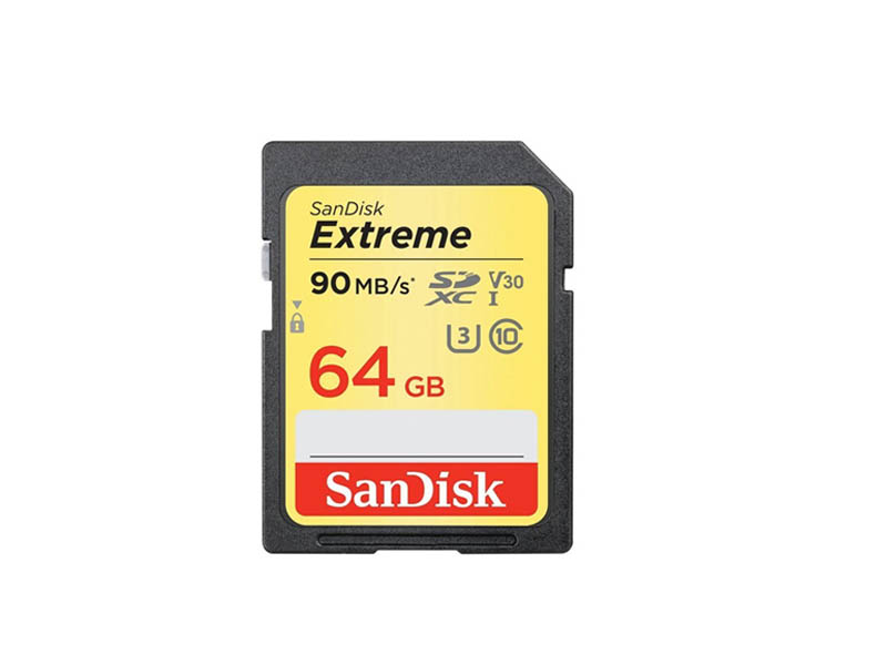 Sandisk Extreme SDXC Card 64GB 90MB/s V30 UHS-I U3
