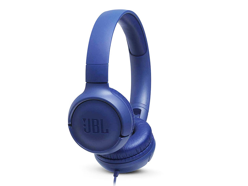 JBL Tune 500, OnEar Universal Headphones 1-button Mic/Rem (Blue)