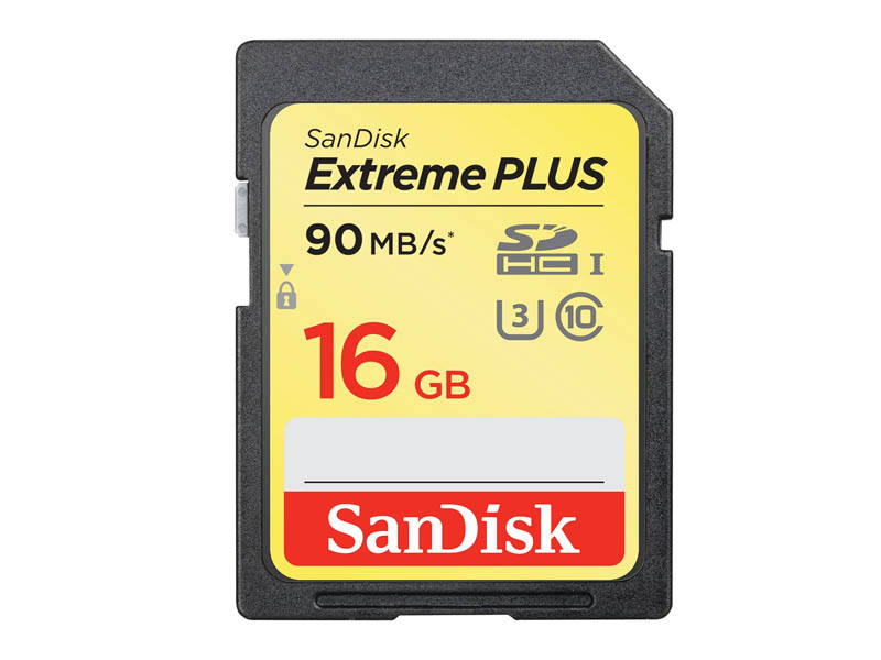 Sandisk Extreme Plus SDHC 16GB, 90MB/s Class 10 UHS-I