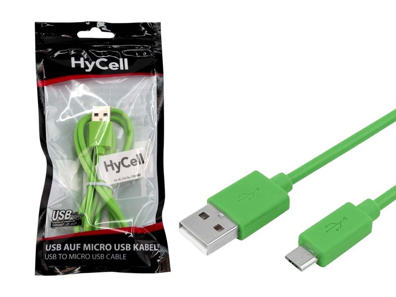 ANSMANN HYCELL USB Cable - USB to Micro USB - Green, Accessories