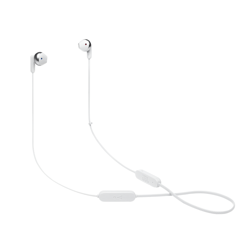 JBL Tune 215BT, Wireless EarBuds 3-button Mic/Remote (White)