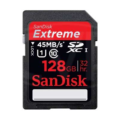 Sandisk  Extreme SDXC Card 128GB 45MB/s