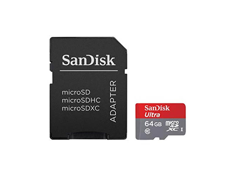 Sandisk  Ultra Android microSDXC 64GB + SD Adapter + Memory Zone App 100MB/s A1