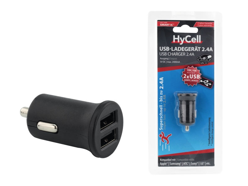 HYCELL USB Car Charger 2.4A - NEW USB Power