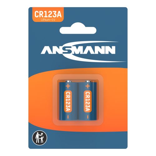 ANSMANN CR123 A - Pack of 2 - NEW,Non - Rechargeable Batteries,Lithium Photocell Range