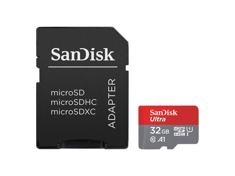 Sandisk  Ultra Android microSDHC 32GB + SD Adapter + Memory Zone App 98MB/s A1 C