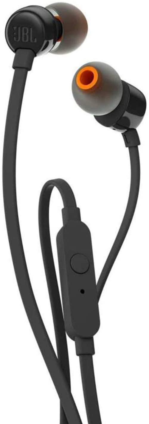JBL T110, InEar Universal Headphones 1-button Mic/Remote (Black)