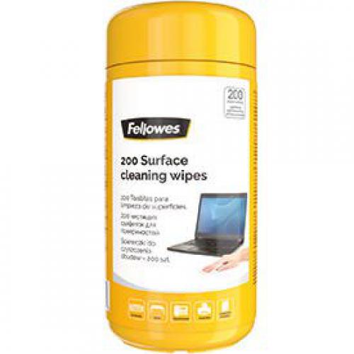 Fellowes Surface Cleaning Wipes 200