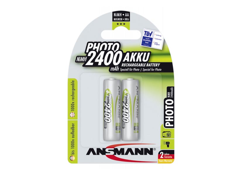ANSMANN Mignon - AA size - Pack of 2,NiMH Rechargeable Batteries