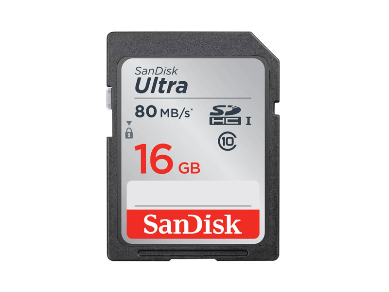 Sandisk  Ultra SDHC 16GB 80MB/s CL10 UHS-I
