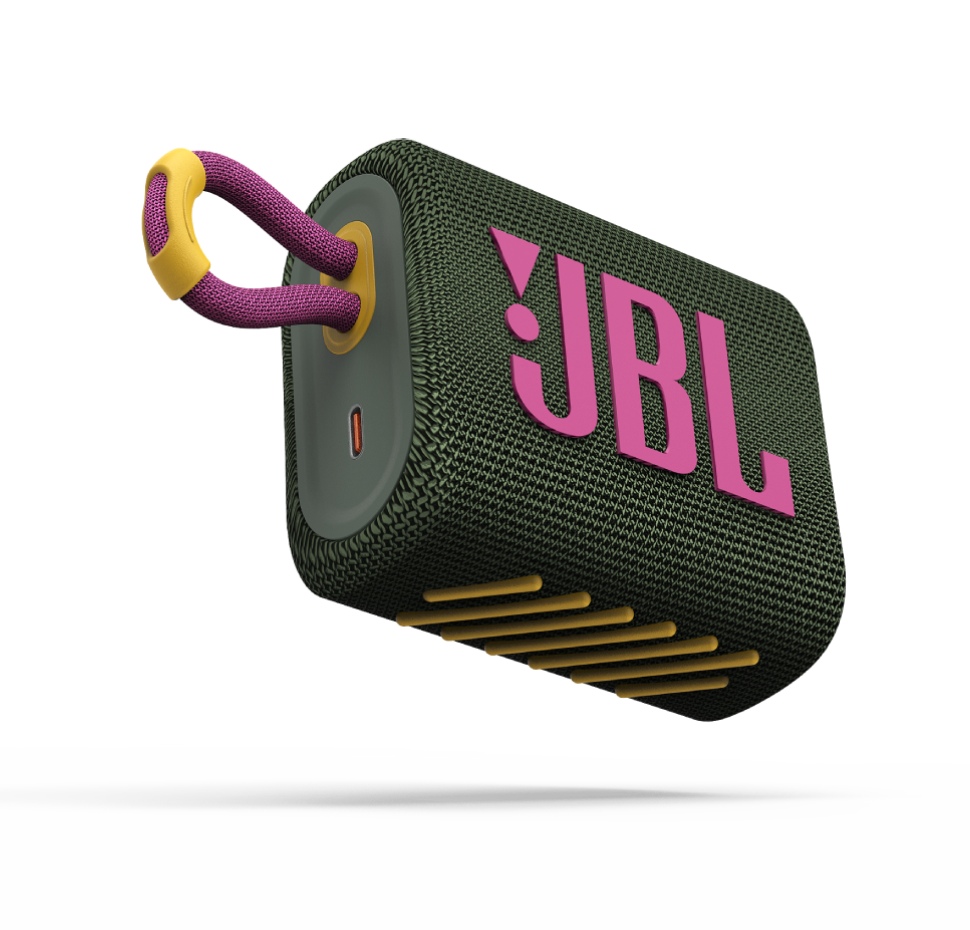 JBL GO3, Portable Bluetooth Speaker, Waterproof IP67, (Green)