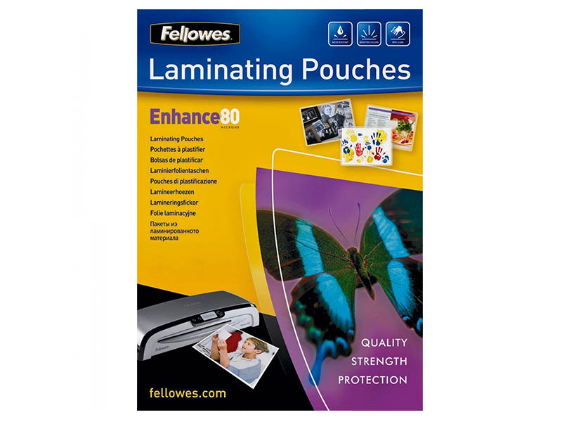 Fellowes A4 LAMINATING POUCHES 80MIC 25PK