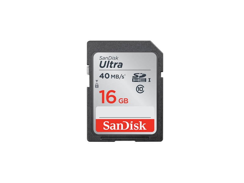 Sandisk  Ultra SDHC 16GB 40MB/s CL10 UHS-I