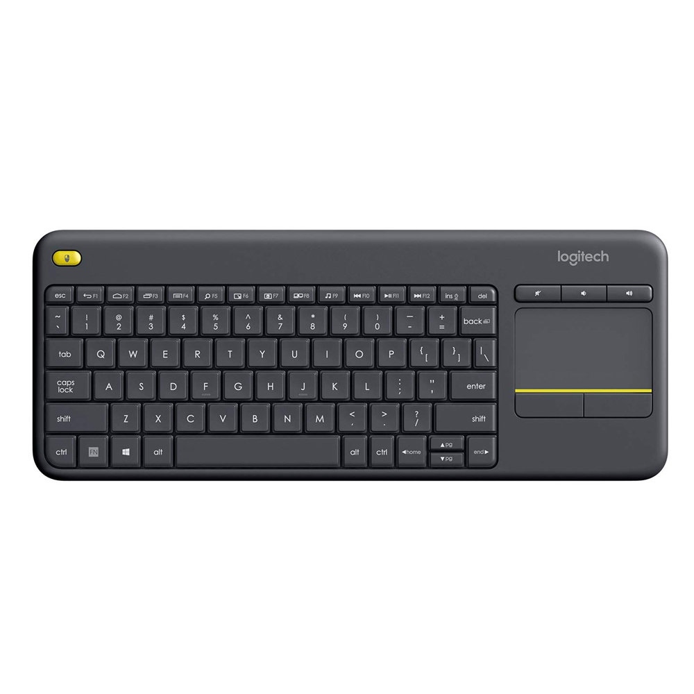 Logitech K400 PLUS WIRELESS TOUCH KEYBOARD UK BLACK