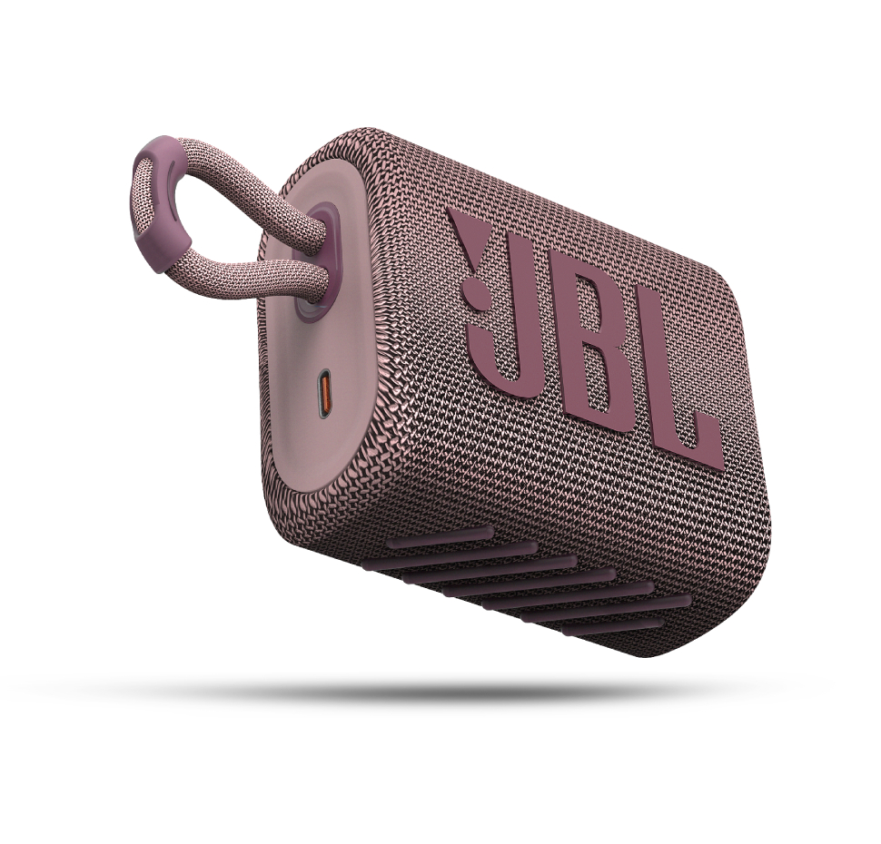 JBL GO3, Portable Bluetooth Speaker, Waterproof IP67, (Pink)