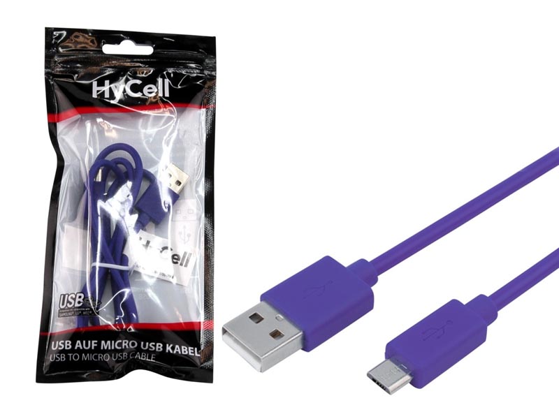 ANSMANN HYCELL USB Cable - USB to Micro USB - Purple, Accessories