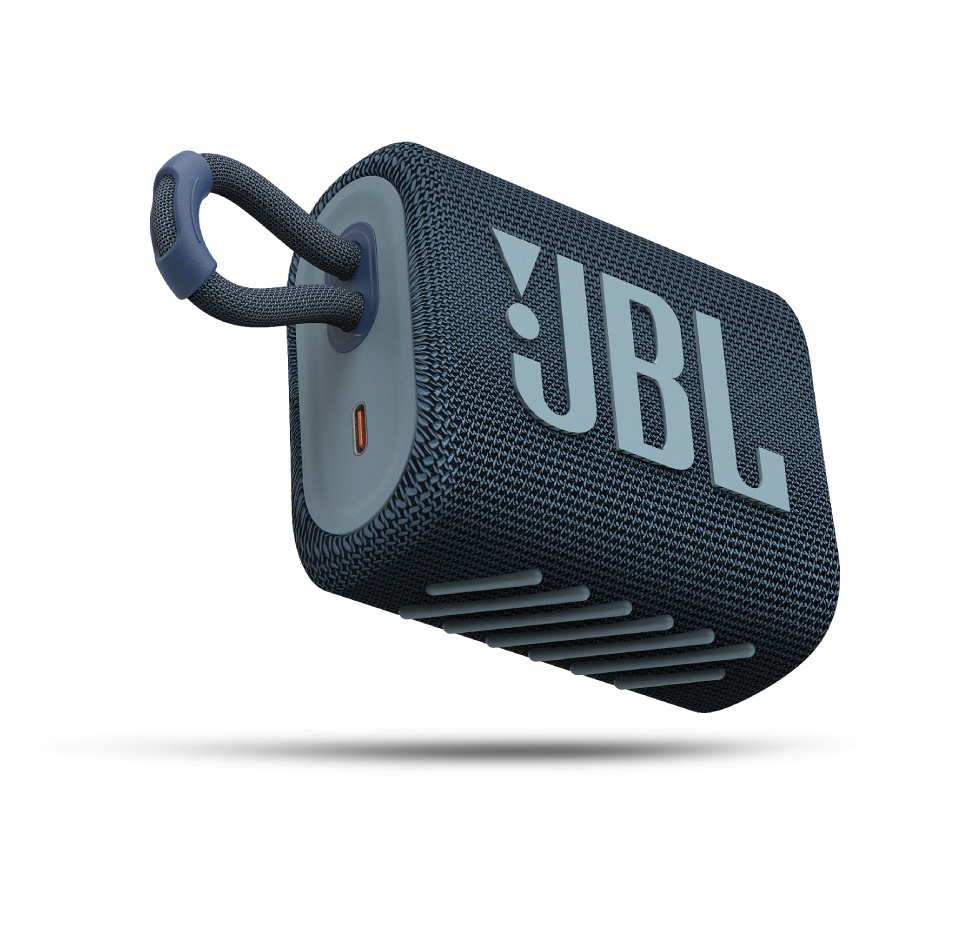 JBL GO3, Portable Bluetooth Speaker, Waterproof IP67, (Blue)