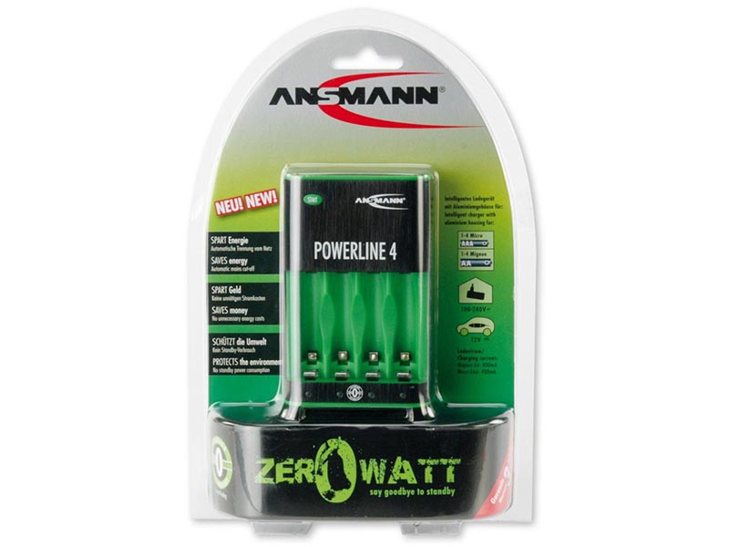 ANSMANN Powerline 4 Zero Watt Charger UK / EU , Consumer Battery Chargers,Zero-Watt Series