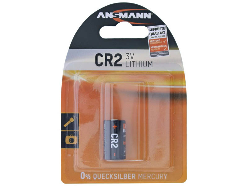 ANSMANN CR 2 - Pack of 1,Non - Rechargeable Batteries,Lithium Photocell Range