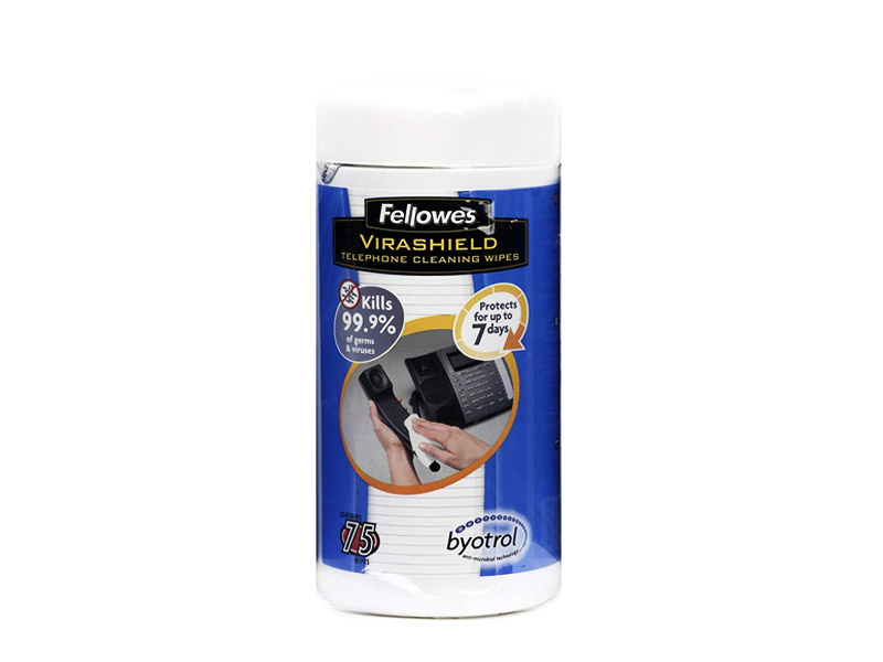 Fellowes VIRASHIELD TELEPHONE CLEANING WIPES