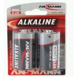 ANSMANN Mono - D size - Pack of 2,Non - Rechargeable Batteries,Red Line Alkaline Range